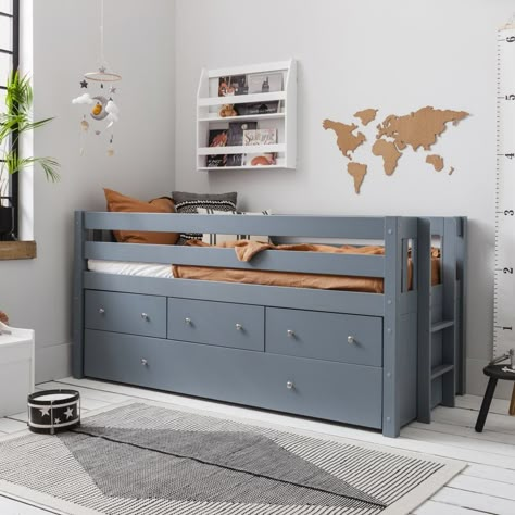 Bed With Underbed, Chic Cabin, Trundle Bed Frame, Kids Beds With Storage, Underbed Storage Drawers, Underbed Storage, Cabin Bed, Boys Bedding, Kids Bedrooms