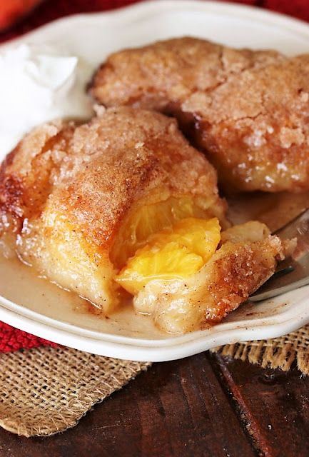 Tres Leches Cake | The Kitchen is My Playground Peach Dumplings With Crescent Rolls, Dessert Dumplings, Crescent Roll Recipes Dessert, Crescent Roll Dessert, Peach Dumplings, Comfort Food Desserts, Super Easy Desserts, Crescent Recipes, Peach Recipes