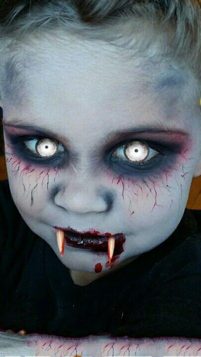 Vampire kid, Halloween Vampire Face Paint For Kids, Vampire Makeup Kids, Kids Vampire Makeup, Scary Boy Costumes, Halloween Face Paint Scary, Vampire Face Paint, Vampire Costume Kids, Vampire Kids, Fiesta Halloween