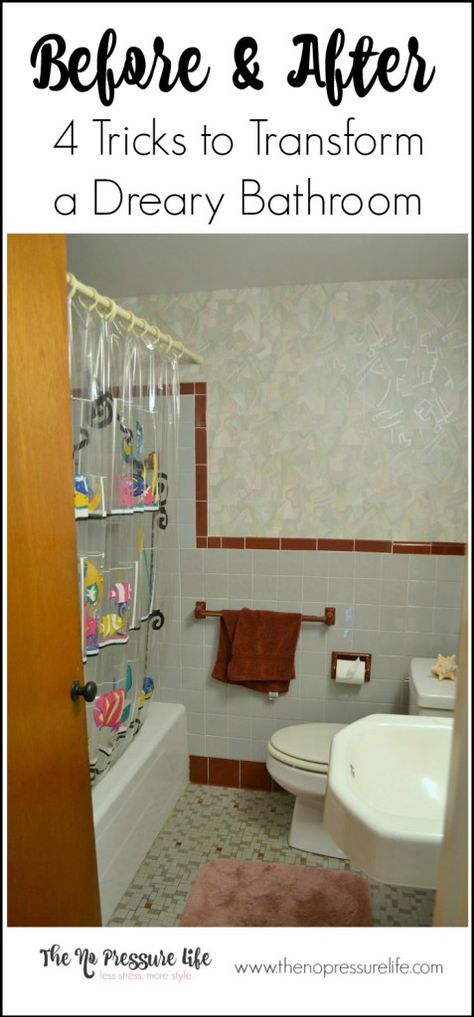 Simple Bathroom Organization, Small Kids Bathroom Ideas, Bathroom Without Windows, Easy Bathroom Organization, Kids Bathroom Colors, Windowless Bathroom, Kids Bathroom Makeover, Rental Bathroom, Simple Decorating