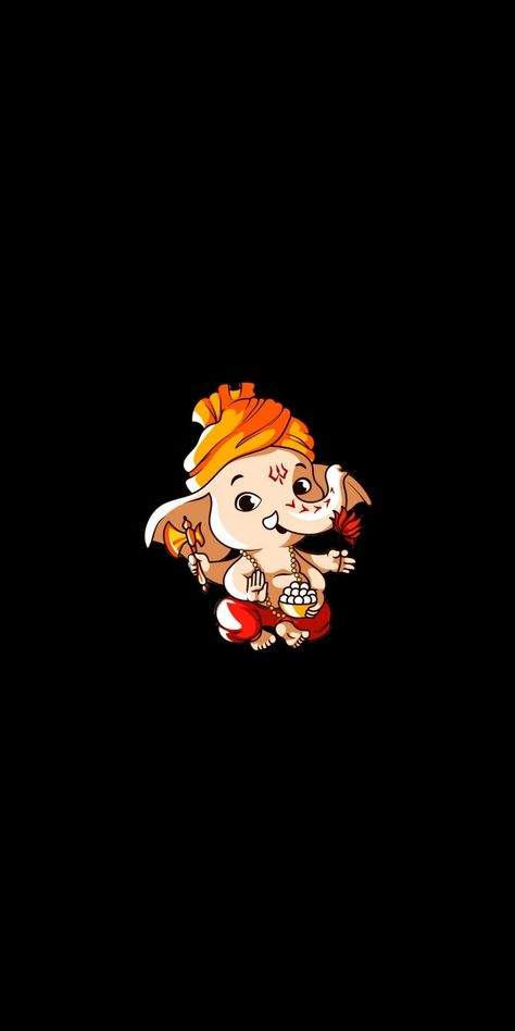 Ganpati Cute Wallpaper, Bappa Highlight Cover Instagram, Black Ganesha Wallpaper, Ganesh Wallpaper Aesthetic, Bappa Images Cute, Cute Ganesha Wallpapers, Cute Ganpati Bappa Wallpapers, Ganesh Wallpaper Beautiful Hd, Bappa Images Hd