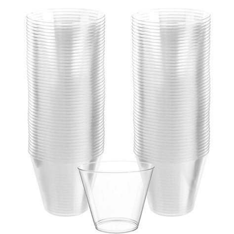 Party Drinkware: Tumblers, Cups & Stemware | Party City Black Tableware, Clear Plastic Plates, Clear Plastic Cups, Plastic Wine Glasses, Diy Balloon Decorations, Balloon Shop, Large Balloons, Halloween Store, Sports Themed Party