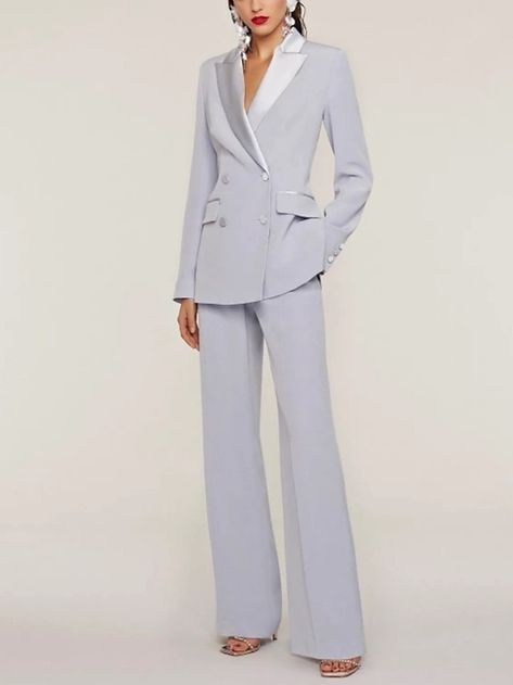 Jumpsuit / Pantsuit Mother of the Bride Dress Wedding Guest Elegant Shirt Collar Ankle Length Stretch Chiffon Long Sleeve with Buttons Solid Color 2023 2023 - US $167.99 Dress Formal Elegant, Bride Pantsuit, Brides Mom, Formal Wedding Guests, Two Piece Jumpsuit, Chiffon Long Sleeve, Mother Of The Bride Dress, Elegant Shirt, Dress Formal