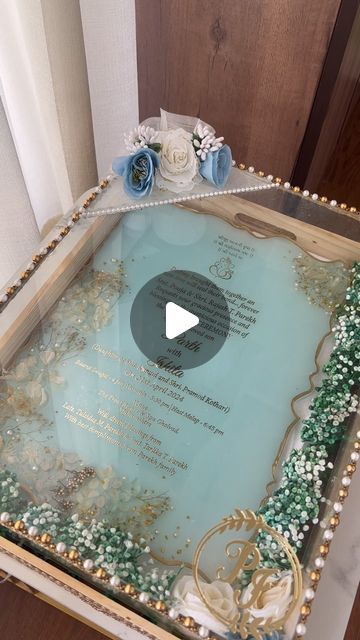 Wedding Resin Art, Resin Wedding, Marriage Invitation Card, Trousseau Packing, Bridal Boxes, Marriage Invitations, Beautiful Memories, Invitation Card Design, Ocean Themes