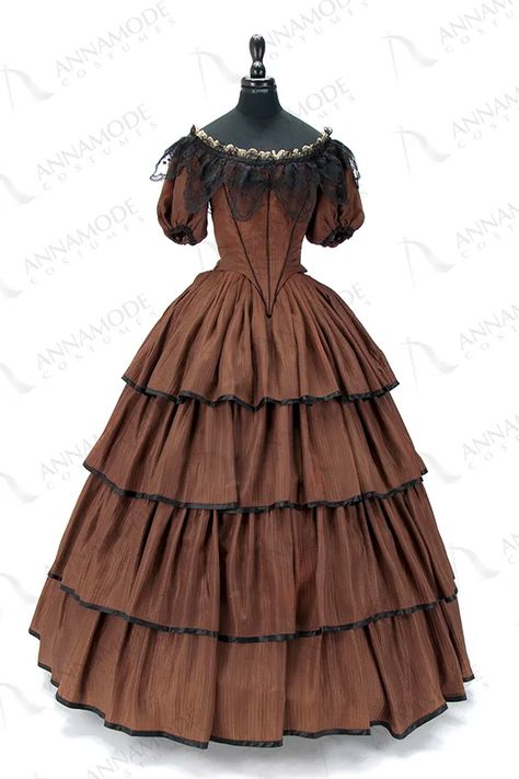 Vintage Dresses 1800, Victorian Ball, 1800's Dress, Victorian Gown, Romantic Era, History Of Fashion, Western Cowgirls, Western Cowgirl, Dress Jewelry