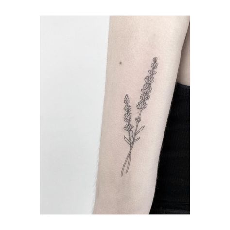 TATTOO ARTIST auf Instagram: „~ L A V E N D E R ~ --------------------------------------------- • Done at @black.volt • For bookings DM…“ Black Lavender Tattoo, Lavender Tattoo Black, Lavender Tattoo Design, Lavender Tattoos, Lilac Tattoo, Tattoo Fine Line, Tattoo Guide, Flower Spine Tattoos, Lavender Tattoo