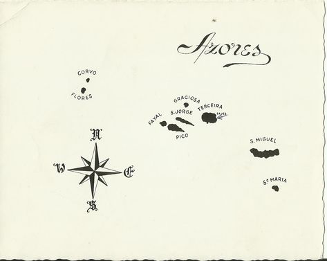 Terceira, Island, Azores. Jim Spencer, 1959-1962., side 1 Azores Tattoo Ideas, Azores Tattoo, Dance Tattoo, Island Tattoo, Flag Tattoo, Wicked Tattoos, Beginning Of The School Year, First Tattoo, Compass Tattoo