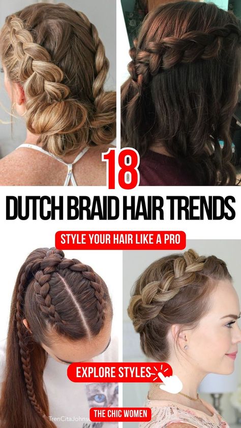 18 Stunning Dutch Braid Hairstyles for Any Occasion Double French Rope Braid, Dutch Headband Braid, 3 Braids Into Ponytail, Double Braids Ponytail, Double Dutch Braid Hairstyles, Dutch Braids Into Ponytail, Dutch Braided Hairstyles, 5 Strand Dutch Braid, Dutch Braids With Extensions