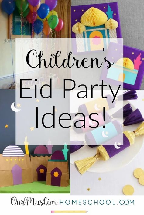 Eid Party Ideas, Eid Activities, Eid Balloons, Diy Eid Gifts, Eid Holiday, Muslim Kids Activities, Party Crackers, Islamic Kids Activities, Ramadan Kids