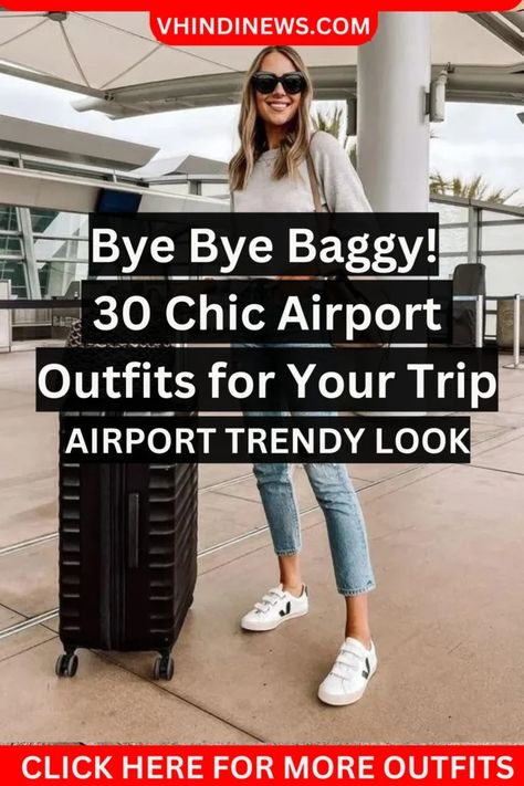 30 Best Comfy Long Flight Airport Outfits to Copy for Your Next Trip 72 Plane Outfit To Mexico, Long Trip Outfit Travel, Vintage Airport Outfit, Airport Outfit With Jeans, Fall Airport Outfit Chic, Long Travel Outfit Airport Style, Stylish Airplane Outfit, What To Wear When Flying Outfits, Samba Airport Outfit