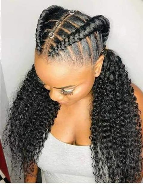 Two Lines Hairstyle, 2 Line Cornrows Black Women, 2 Lines Hairstyle For Black Women, Two Line Cornrows, All Up Hairstyles Braids, Two Lines Braids African, African Braids Hairstyles For Teens, Black Teen Hairstyles, Freehand Hairstyle