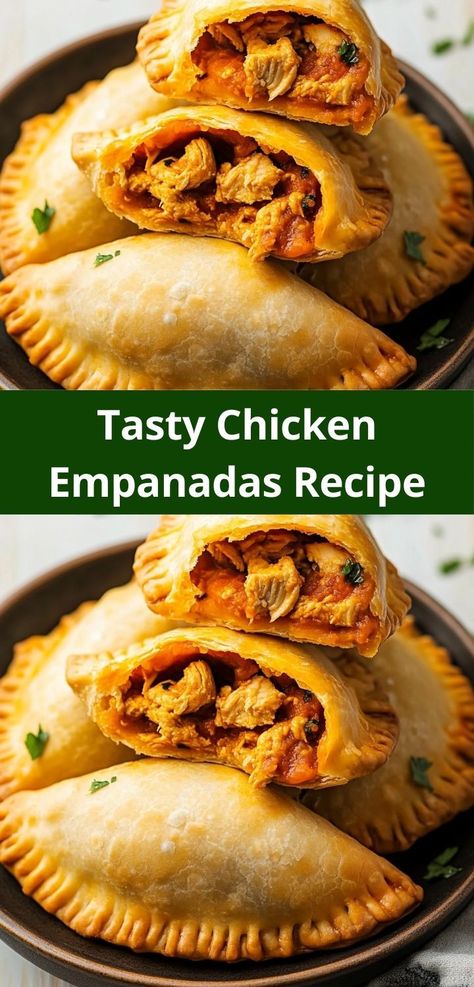 Need a quick and satisfying family meal? These Chicken Empanadas are an ideal choice, delivering a burst of flavor in every bite and making them a top pick for easy dinner ideas on hectic weeknights. Chicken Empanadas Recipe Easy, Chicken Empanadas Recipe, Sweet Empanadas Recipe, Chicken Empanada Recipe, Chicken Empanadas, Seasoned Chicken, Empanadas Recipe, Easy Dinner Ideas, Delicious Chicken