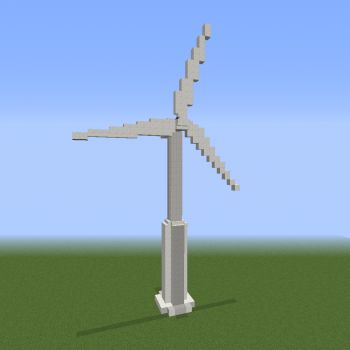 Wind Turbine - Blueprints for MineCraft Houses, Castles, Towers, and more | GrabCraft Minecraft Mountain House, Minecraft Activities, Minecraft M, Monument Ideas, Minecraft Modern City, Minecraft Steampunk, Minecraft Create, Minecraft City Buildings, Bangunan Minecraft