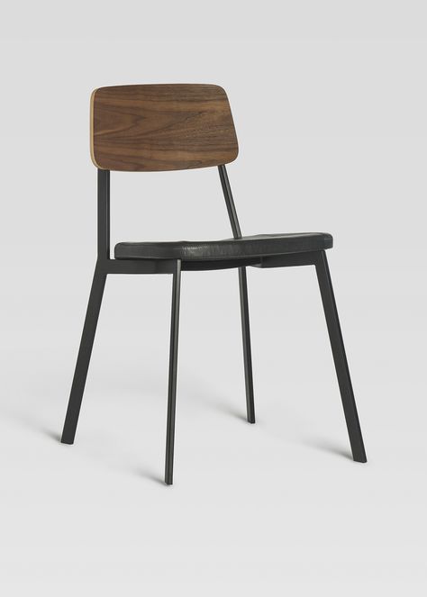 The Sprint Grand Side Chair with Upholstered Seat is steel with an upholstered seat and a wood veneer seat back. Stackable. Cafe Chair Design Modern, Wood And Metal Chair, Coffee Shop Chairs, Coffee Shop Chair, Dining Chair Ideas, Chair Cafe Design, Restaurant Chairs Design, Coffee Shop Furniture, Chair Cafe