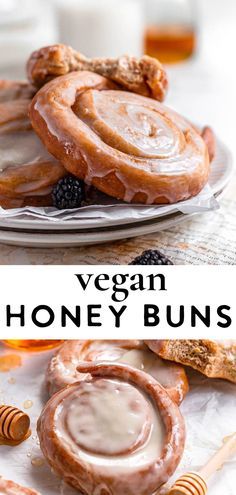 Homemade Honey Buns, Vegan Honey, Vegan Pastries, Vegan Baking Recipes, Vegan Donuts, Little Debbie, Vegan Bakery, Honey Buns, Vegan Dessert