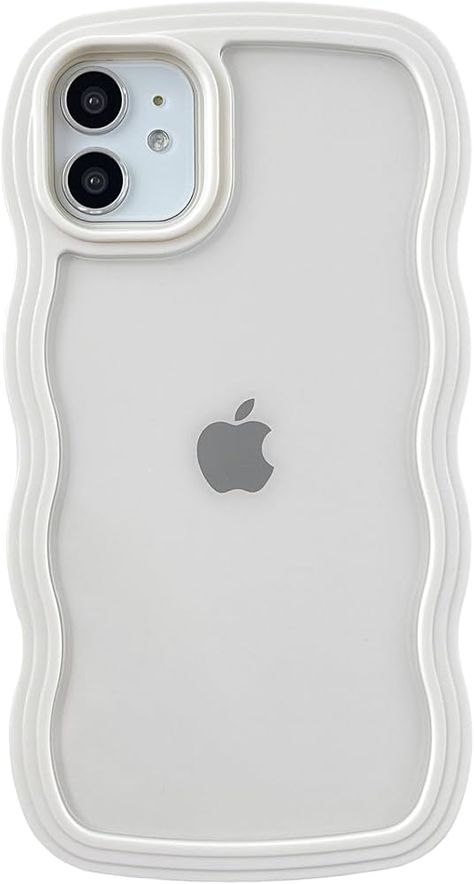 Amazon.com: Caseative for iPhone 11 Case, Cute Curly Wave Frame Shape Shockproof Soft Compatible with iPhone Case (White,iPhone 11) : Cell Phones & Accessories