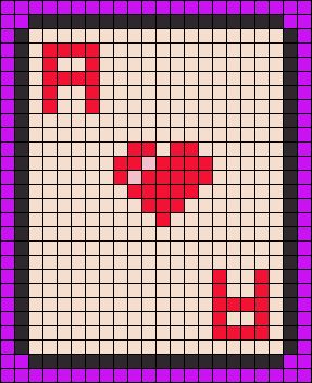 Alpha pattern #120499 | BraceletBook Pixel Blanket, Christmas Crochet Ornaments, Chicken Cross Stitch, Graph Art, Crochet Grid, Playing Card Holder, Games For Children, Geometric Pattern Art, Pixel Crochet