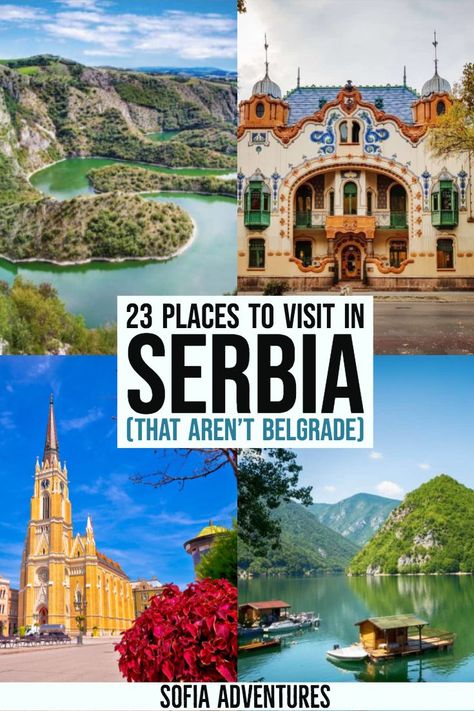 Who knew how many beautiful places to visit in Serbia there are? We've spent months exploring this underrated Balkan country from north to south and are here to share our favorites. Of course, we have Belgrade, but we also have Novi Sad, Sremski Karlovci and Fruska Gora, Subotica to the north, Golubac to the east, Tara National Park and Uvac Canyon to the west, and Nis to the south! Easily doable on a day trip from Belgrade or as part of a larger Serbia itinerary on your Balkans road trip. Balkan Travel, Travelling Ideas, Serbia Travel, Balkans Travel, Eastern Europe Travel, Destination Ideas, Belgrade Serbia, Travel Locations, Europe Travel Guide