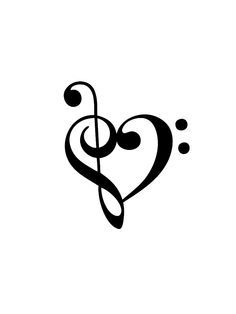 Bass Clef Heart Tattoo, Clef Heart Tattoo, Treble Clef Tattoo, Tattoo 2023, Tattoo Music, Heart Music, Tattoo Heart, Bass Clef, Heart Tattoo Designs