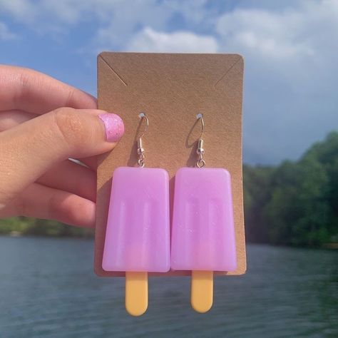 Kidcore Accessories, Popsicle Earrings, Lesbian Earrings, Lilac Earrings, Shop Name, Clay Jewelry Diy, Boys Accessories, Diy Accessories, In Boston