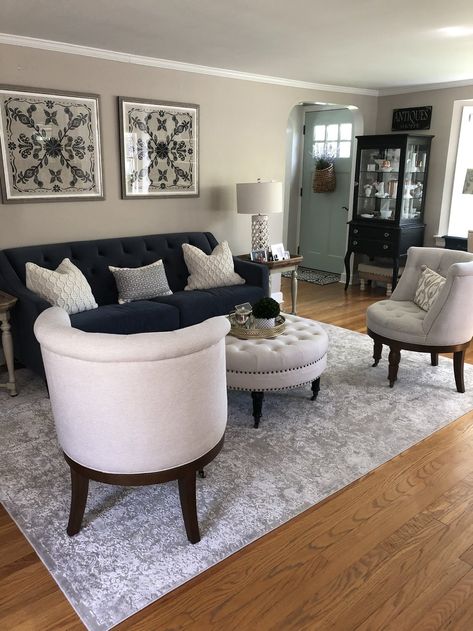 French Country Ideas, Love Well, Raymour And Flanigan, Pull Out Couch, Living Room Redo, Cottages And Bungalows, Living Room Update, Room Update, Tufted Sofa