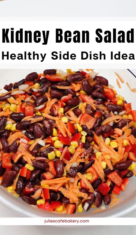 Sweetcorn Salad, Bean Salad Healthy, Easy Homemade Salad Dressing, Kidney Bean Salad, Kidney Healthy Foods, Great Lunch Ideas, Recipes With Kidney Beans, Bean Salad Recipe, Bar Buffet