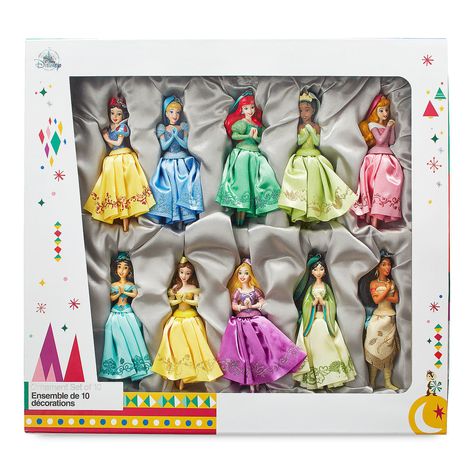 Disney Sketchbook Ornaments, Disney Princess Doll Set, Disney Princess Christmas Tree, Disney Princess Figurines, Disney Princess Ornaments, Disney Princess Christmas, Get Better At Drawing, Disney Christmas Decorations, Disney Princess Collection