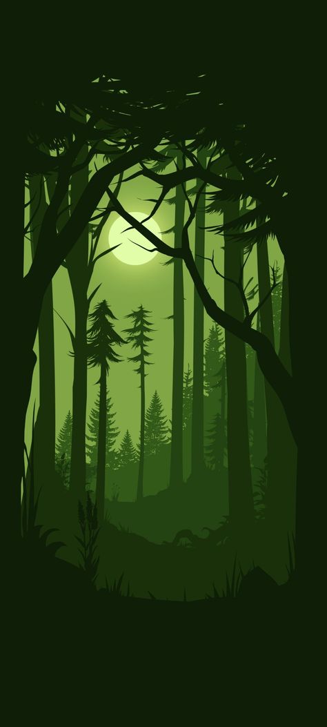 Forest Vector, 1080p Anime Wallpaper, Forest Illustration, Pretty Backgrounds, Anime Wallpaper Phone, Graphic Wallpaper, Cool Wallpapers Art, Minimalist Wallpaper, Landscape Illustration