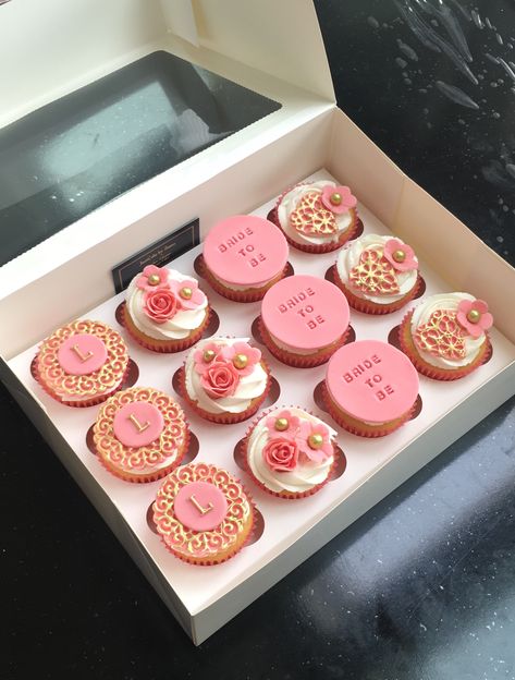 Hen Party Cupcakes Ideas, Bride To Be Cupcakes Design, Hen Do Cupcakes, Bride To Be Cupcakes Ideas, Bride To Be Cupcakes, Pink Wedding Cupcakes, Bachelorette Party Cupcakes, Hen Party Cupcakes, Bridesmaid Duty