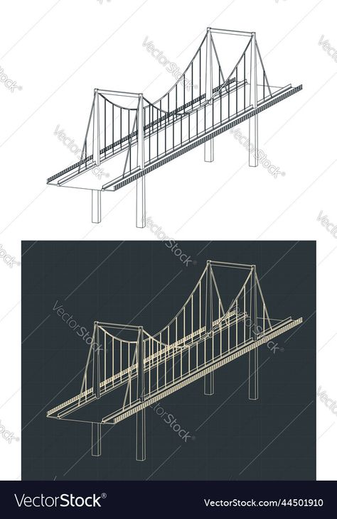 Isometric Paper, Bridge Drawing, Cable Stayed Bridge, Best Anime Couples, High Res, Png Images, Adobe Illustrator, Vector Images, Vector Free