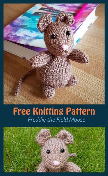 Knitted Mouse, Knit Amigurumi, Knitted Socks Free Pattern, Rabbit Knitting Pattern, Knitted Dolls Free, Animal Knitting, Knitted Owl, Knit Doll, Bear Patterns Free