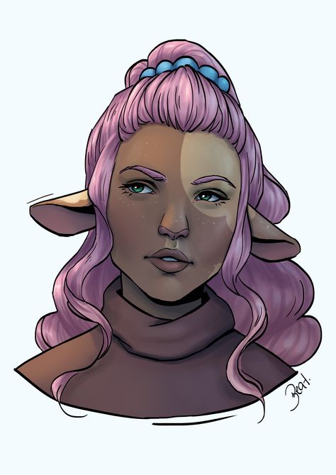 Female Firbolg, Dnd Portraits, Dnd Npc, D D Races, Dnd Races, Dnd Ideas, Make A Character, Dnd Stuff, Fantasy Portraits