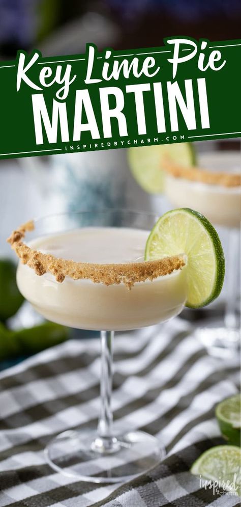 Looking for spring alcoholic drinks? Here's an easy spring cocktail that's ready in under 10 minutes! You'll love every sip of this key lime martini. With the flavors of a classic key lime pie, this fun martini recipe tastes like dessert in a glass! Spring Alcoholic Drinks, Spring Drinks Alcohol, Best Martini Recipes, Lime Martini, Key Lime Pie Martini, Absolut Vanilla, Key Lime Martini, Easy Spring Cocktails, Unique Cocktail Recipes