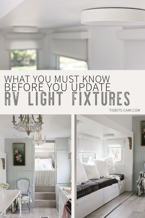 Boho Rv Remodel, Rv Light Fixtures, Rv Lighting Fixtures, Boho Rv, Camper Lights, Rv Remodeling, Rv Decorating, Interior Light Fixtures, Rv Interior Remodel