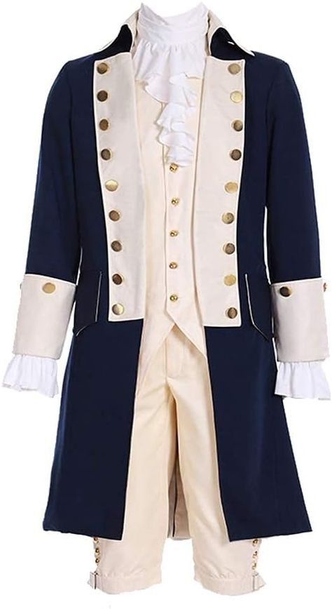 Amazon.com: Men's Colonial Hamilton Colonial Military Costume Musical Hamilton Alexander Hamilton Blue Jacket (S, Blue and Biege) : Clothing, Shoes & Jewelry Hamilton Alexander, Military Costume, Hamilton Outfits, Mutiny On The Bounty, Military Costumes, Hollywood Costume, Debbie Reynolds, Famous Outfits, Alexander Hamilton