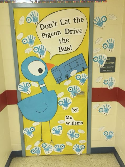 Read Across America favorite book classroom door decoration...my favorite!  #America #Book #Classroom #decoration #decorationmy #decorations #Door #favorite #Read Tk Door Decoration, Pigeon Door Decoration, March Reading Month Door Ideas, Elephant And Piggie Door Decoration, Literary Door Decoration, Read Across America Bulletin Board Ideas, Door Decorating Contest Book Theme, Book Week Decorations, Book Door Decorating Contest