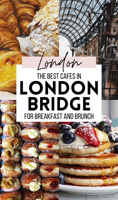 Discover the best cafes in London Bridge, Bermondsey, Borough Market, and Hay's Galleria in this complete guide - the best places to have brunch and breakfast in London Bridge on a budget, or a fancy brunch! best restaurants in london bridge coffee shop aesthetic | best things to eat at borough market | best places to eat in london on a budget | best things to do in london bridge aesthetic | best restaurants tower bridge | best brunch shard | cheap food london | london travel guide London Bridge Aesthetic, Bridge Aesthetic, Brunch London, London Coffee Shop, London Breakfast, Fancy Brunch, Borough Market London, London Cheap, London Cafe