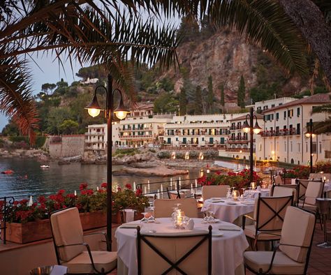 Best Restaurant, Taormina | Bars with Stunning Views in Sicily Taormina Sicily Italy, Messina Sicily, Architecture Baroque, Catania Sicily, Sicily Travel, Taormina Sicily, Belmond Hotels, Italian Holiday, Sicily Italy