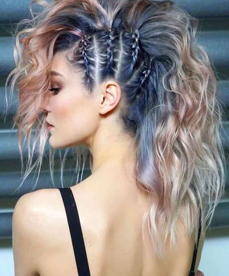 Top 13 Brightest Steampunk Hairstyles to Look Classy and Awesome Hairstyles Boy, Concert Hair, Hairstyles Bob, Viking Hair, Hairstyles Braided, Fast Hairstyles, Updo Hairstyles, Penteado Cabelo Curto, Side Braid