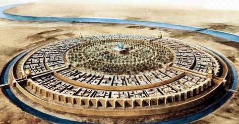 The Ancient 'Round City of Baghdad': Mesopotamia's 'Modern' Atlantis — Curiosmos Ancient Baghdad, House Of Wisdom, Abbasid Caliphate, Benin City, Science Photos, Great Wall Of China, Fantasy City, Carthage, Ancient City