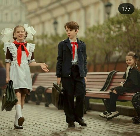 Russian School Uniform, English Outfit, Soviet Fashion, Retro Photoshoot, School Uniform Fashion, What A Beautiful World, Boys Uniforms, Soviet Art, Poses References