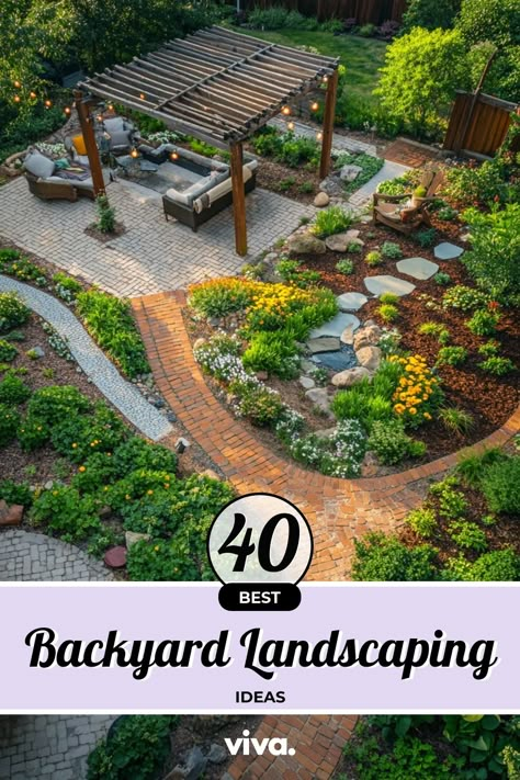 ♥ Are you dreaming of a stunning backyard oasis but not sure where to start? Explore this backyard landscaping design layout featuring front yard landscaping and beautiful flower bed designs. Get inspired for your own backyard remodel now! 🌿🌺🏡 #BackyardLandscaping #FrontYardDesign #GardenLayout #OutdoorLiving Backyard Landscaping For Large Backyard, Big Backyard Layout Ideas, Basic Landscape Design, Yardscapes Backyards, Designing Backyard Layout, Zone 6 Backyard Landscaping, Landscape Ideas Large Backyard, Large Lawn Ideas, Large Backyard Landscape Ideas