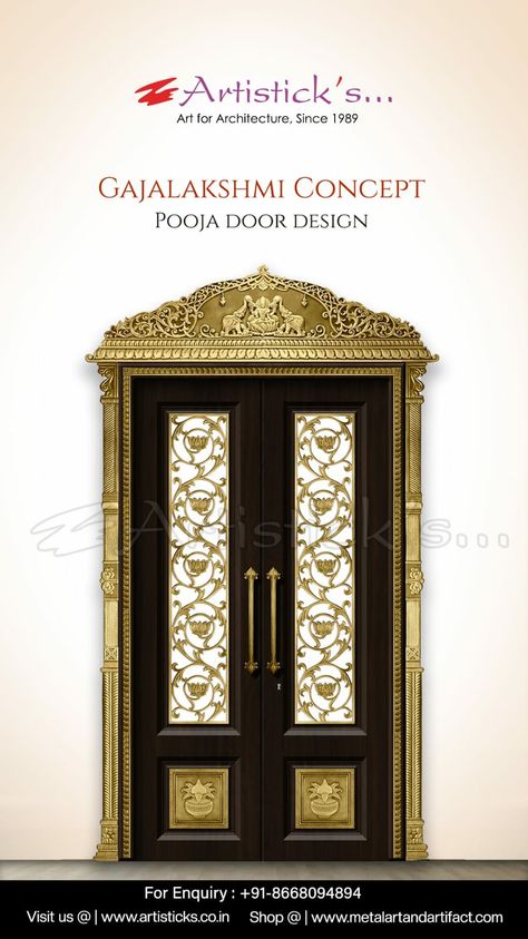 Home Decor 
Pooja door Latest Pooja Room Door Designs, Pooja Room Doors, Door Designs For Home, Pooja Room Door, Puja Unit, Safety Doors, Mandir Designs, Pooja Door, Puja Ghar