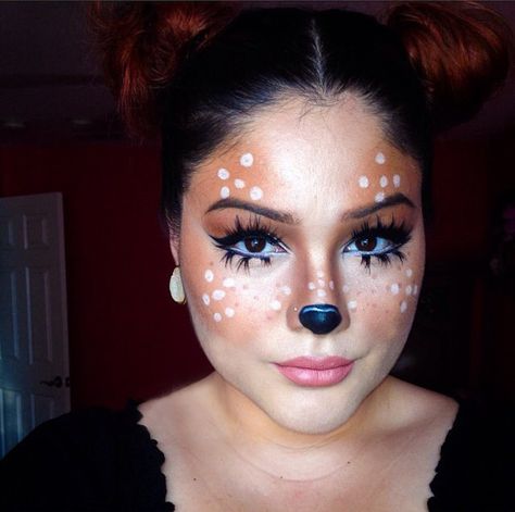 Halloween Makeup Diy Easy, Scary Halloween Makeup, Deer Makeup, Halloween Make-up Looks, Diy Halloween Makeup, Reindeer Costume, Deer Costume, Halloween Makeup Diy, Halloween Makeup Inspiration