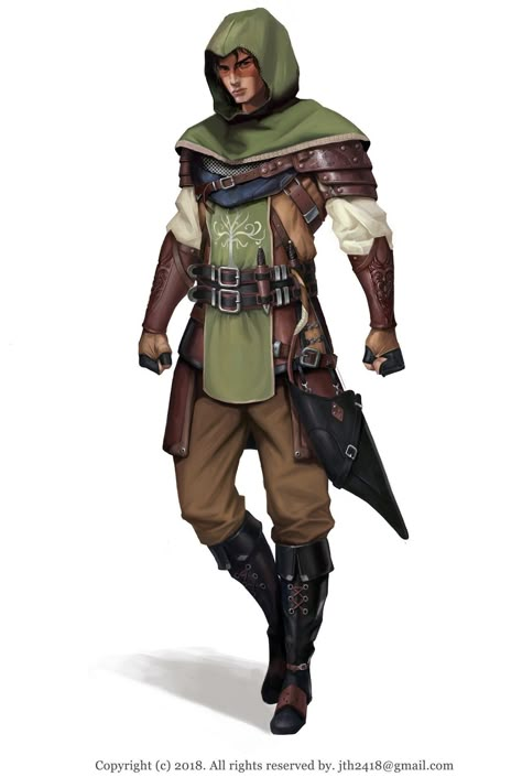 Dnd Ranger Outfit Male, Ranger Character Art, Human Ranger Dnd Male, Ranger Larp, Lotr Dunedain Ranger, D D Rogue, Medium Armor, Male Character, Dnd Art