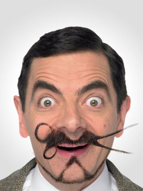 Mr.Bean with his crazy facial hair! Cool or Uncool? Crazy Beard, Mr Bean, Beard No Mustache, Hair And Beard Styles, Facial Hair, Having Fun, Hair Makeup, Facial, Hairstyles