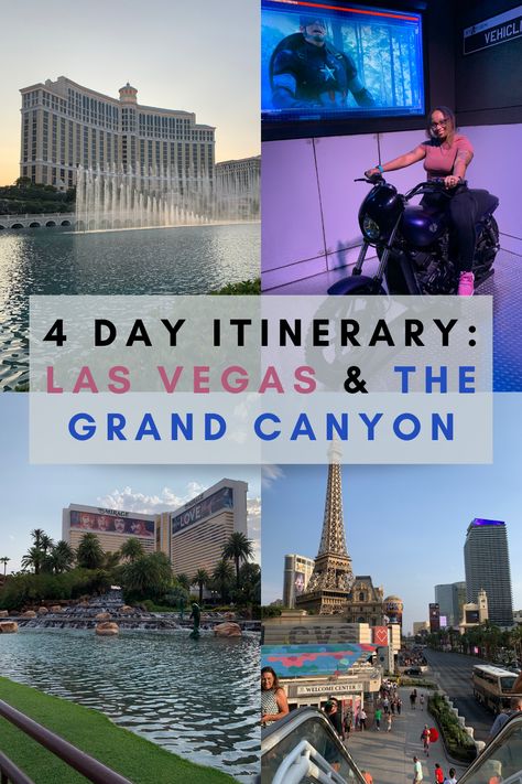 Looking for things to do in Las Vegas? What about a day trip to the Grand Canyon? Check out this post on my 4 day itinerary to Las Vegas and the Grand Canyon. Las Vegas Grand Canyon Trip, Las Vegas 4 Day Itinerary, Vegas Grand Canyon Trip, Grand Canyon From Las Vegas, Grand Canyon Winter, Grand Canyon Las Vegas, Vegas Itinerary, Traveling Board, Las Vegas Itinerary