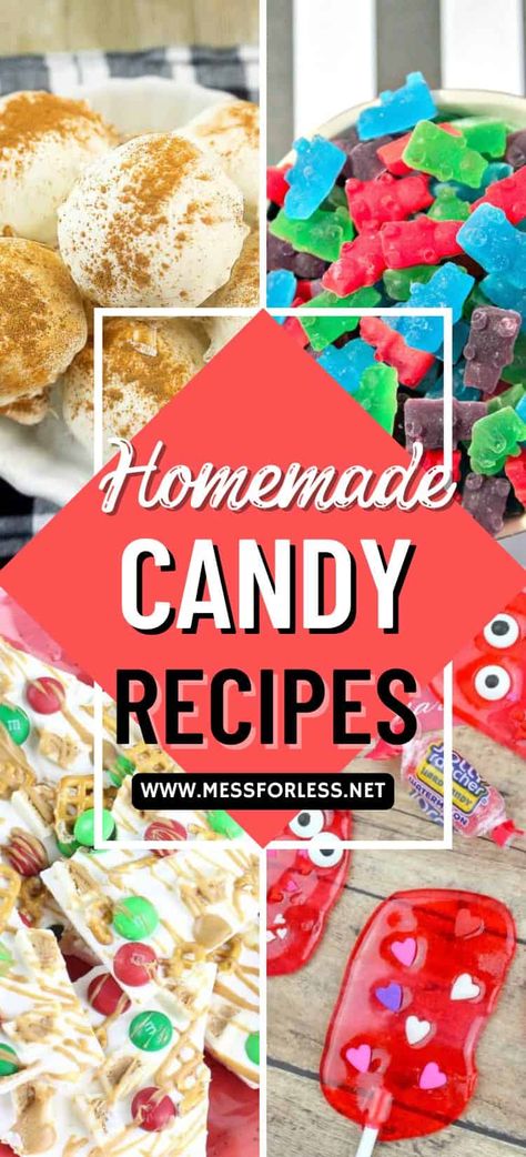 Indulge in the sweet world of homemade candy recipes with this diverse collection! Easy to make and fun for all ages, these treats are perfect for sharing. Try them out and showcase your candy-making skills! Making Candy With Molds, No Cook Candy Recipes, Meltaways Candy, Homemade Skittles, Hard Candy Recipes Easy, Homemade Candies Easy, Candy Recipes Homemade Easy, Candy Making Recipes, Home Made Candy Recipes