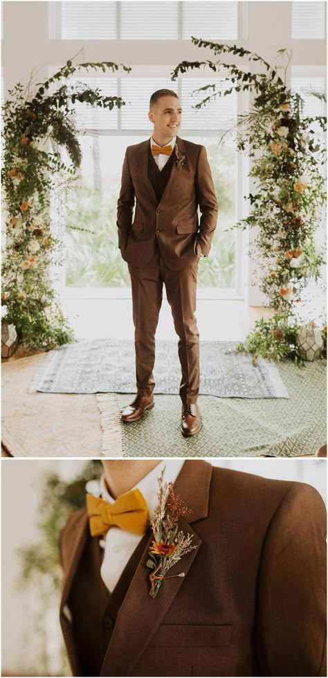 Rust Suit Men Wedding, Light Brown Suits For Men Wedding, Dark Brown Tuxedo Wedding, Dark Brown Groom Suit, Brown Tux Wedding, Brown Suit For Groom, Brown Suit Men Wedding, Brown Wedding Suits For Men, Wedding Brown Suit