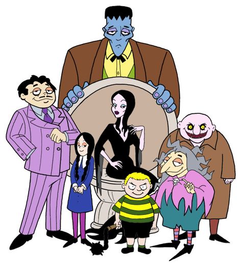 The Addams Family by C. Fernandez [©2011-2016 b3hindhaz3l3yes] Addams Family Cartoon, Addams Family Musical, Addams Family Movie, Addams Family Wednesday, Adams Family, The Addams Family, Classic Cartoon Characters, Family Cartoon, 90s Cartoon